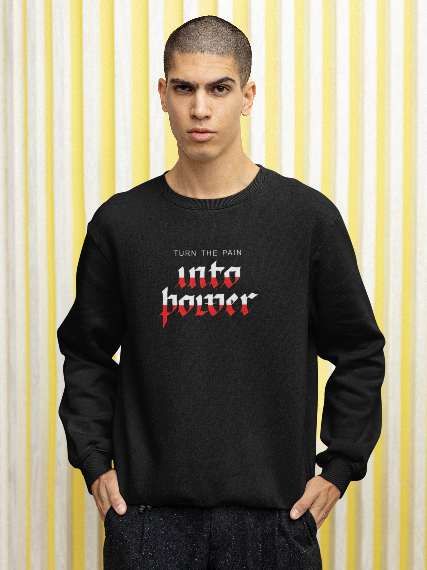 TURN THE PAIN INTO POWER UNISEX HOODED SWEATSHIRTS