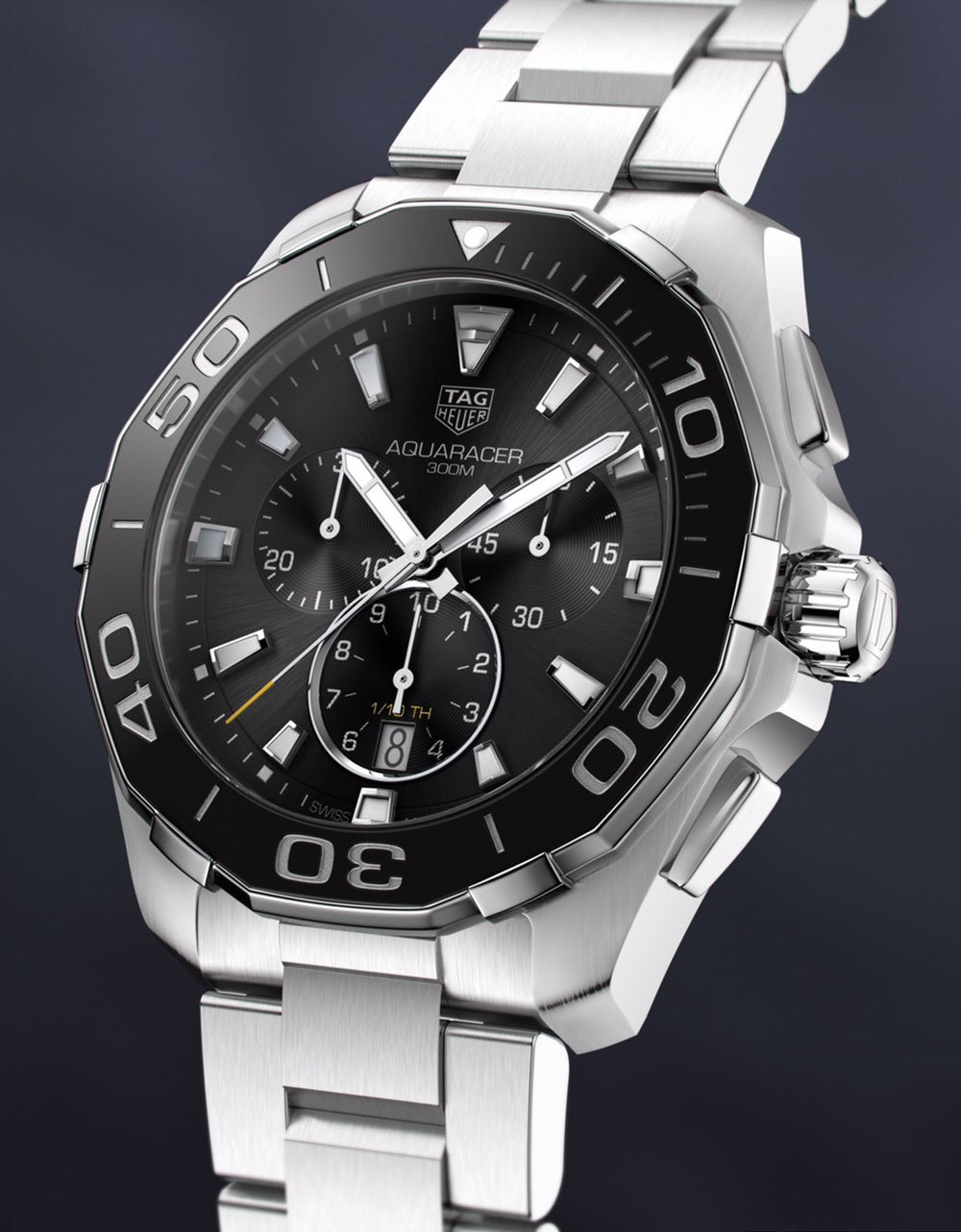 Tag Heuer Aquaracer Stainless Steel Black Dial Master Quality Mens Watch