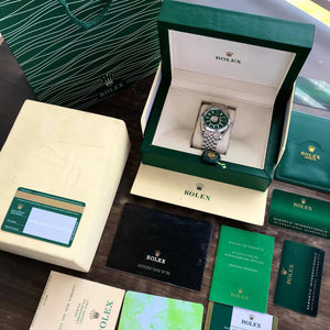 Rolex SkyDweller Silver Green Dial Jubli Chain Automatic Men’s Watch