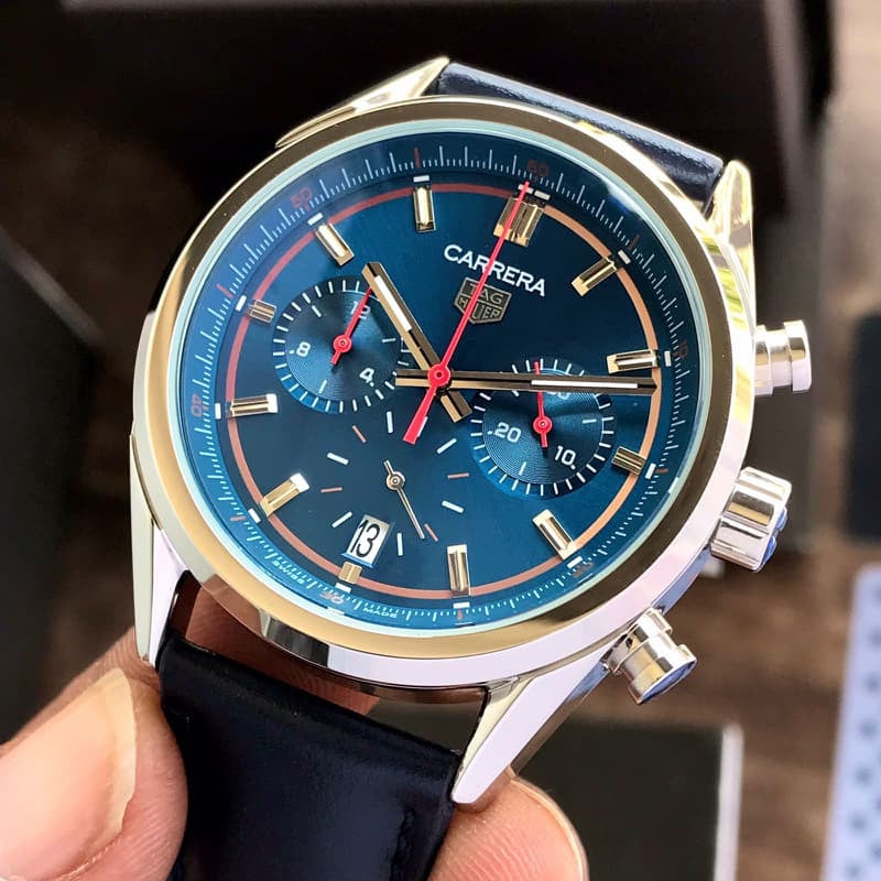 Tag Heuer Carrera Japanese Machinery Blue Dial Master Quality Mens Watch