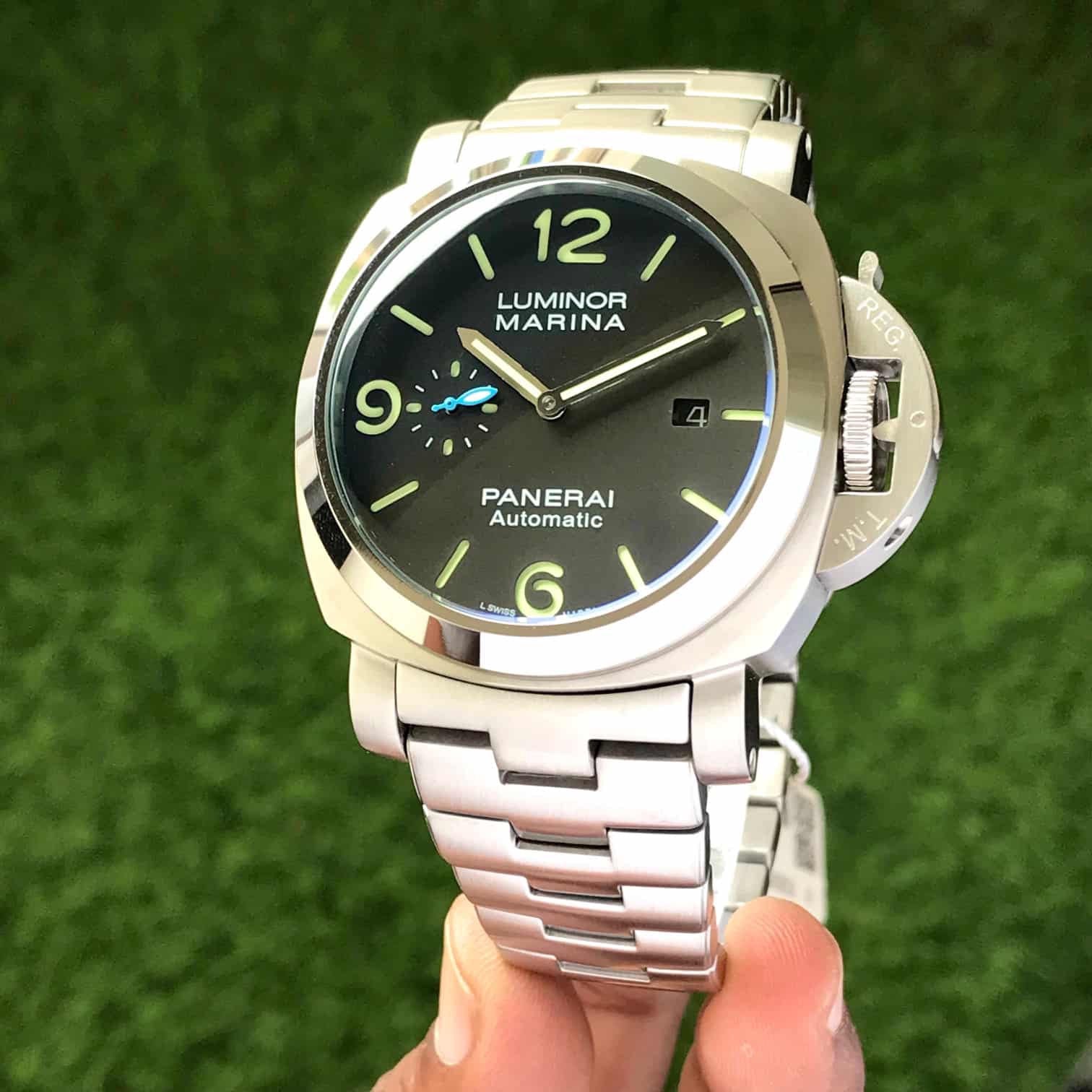 Luminor Panerai Marina Swiss Automatic Premium Men’s Watch — zoomed view