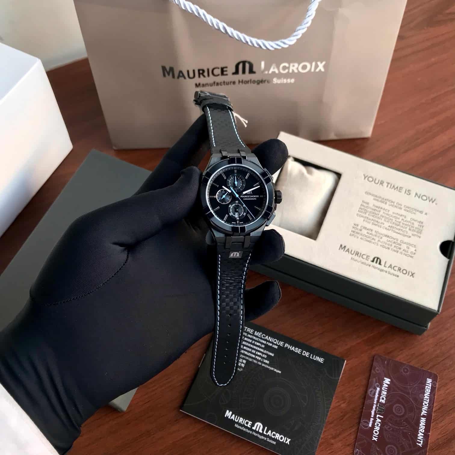 Maurice Lacroix Aikon Quartz Chronograph Black PVD Limited Edition Watch