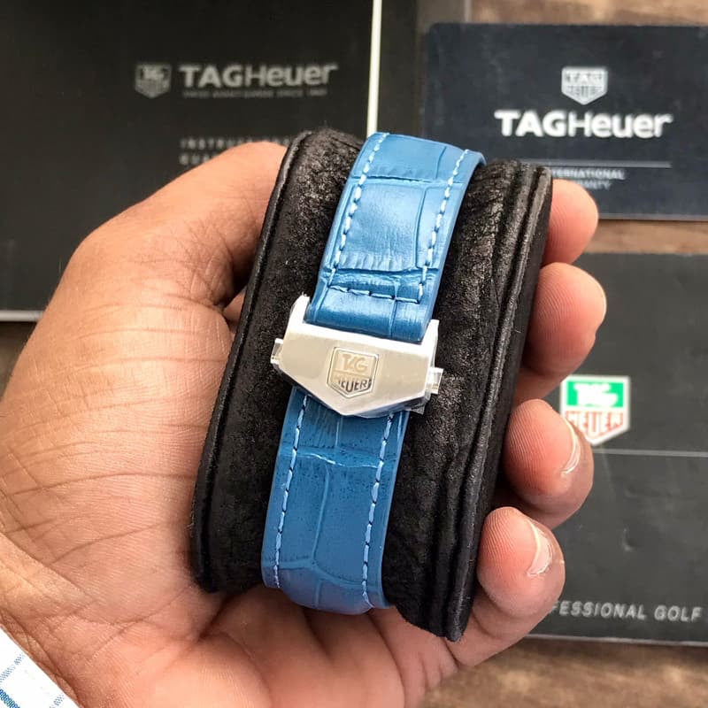 Tag Heuer Grand Carrera Blue Leather Strap Japanese Master Quality Men’s Watch