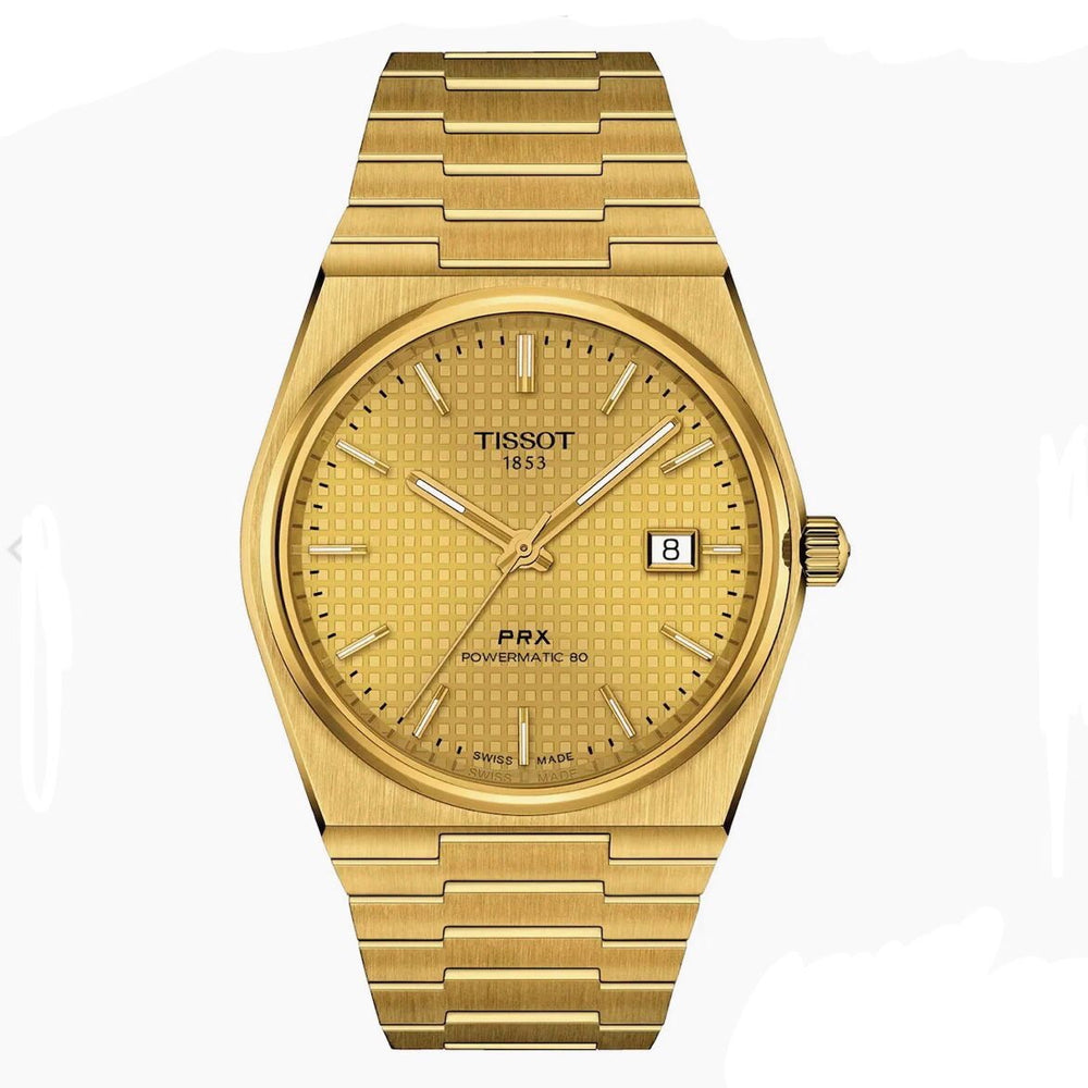 Tissot PRX Powermatic 80 Gold Tone Automatic Mens Watch