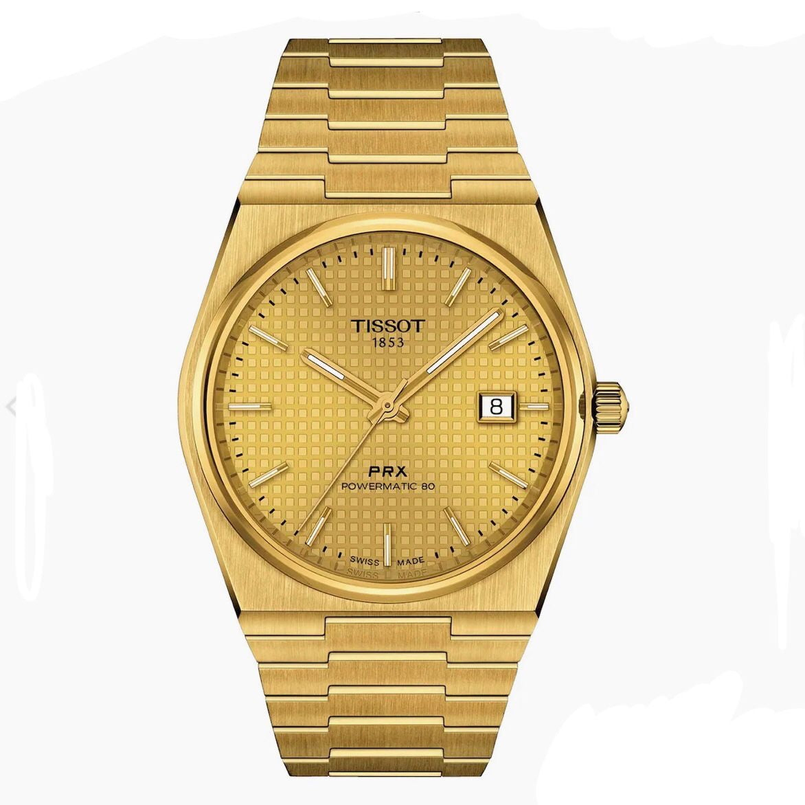 Tissot PRX Powermatic 80 Gold Tone Automatic Mens Watch