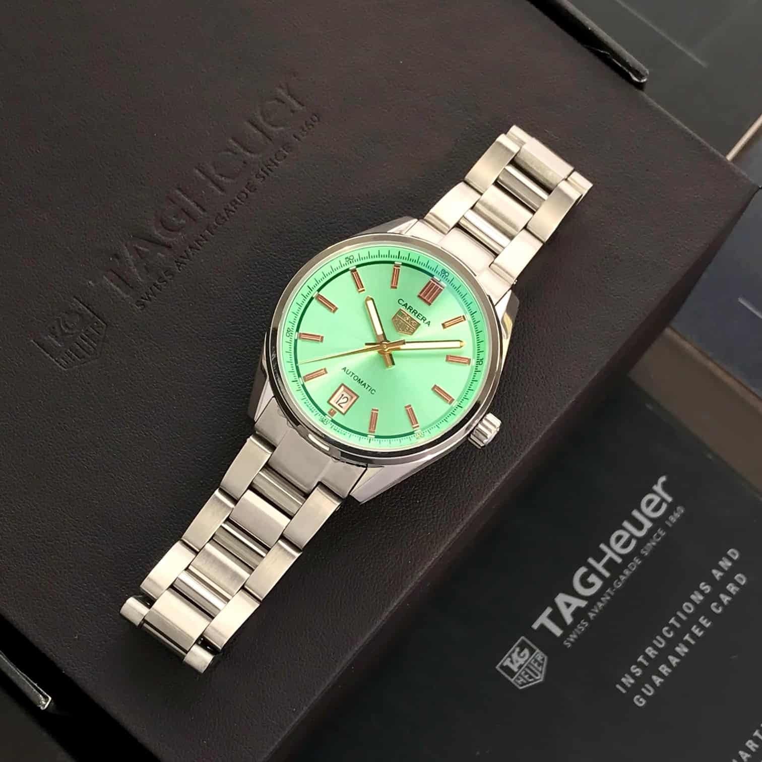 Tag Heuer Grand Carrera Green Dial Japanese Automatic Women’s Watch — zoomed view