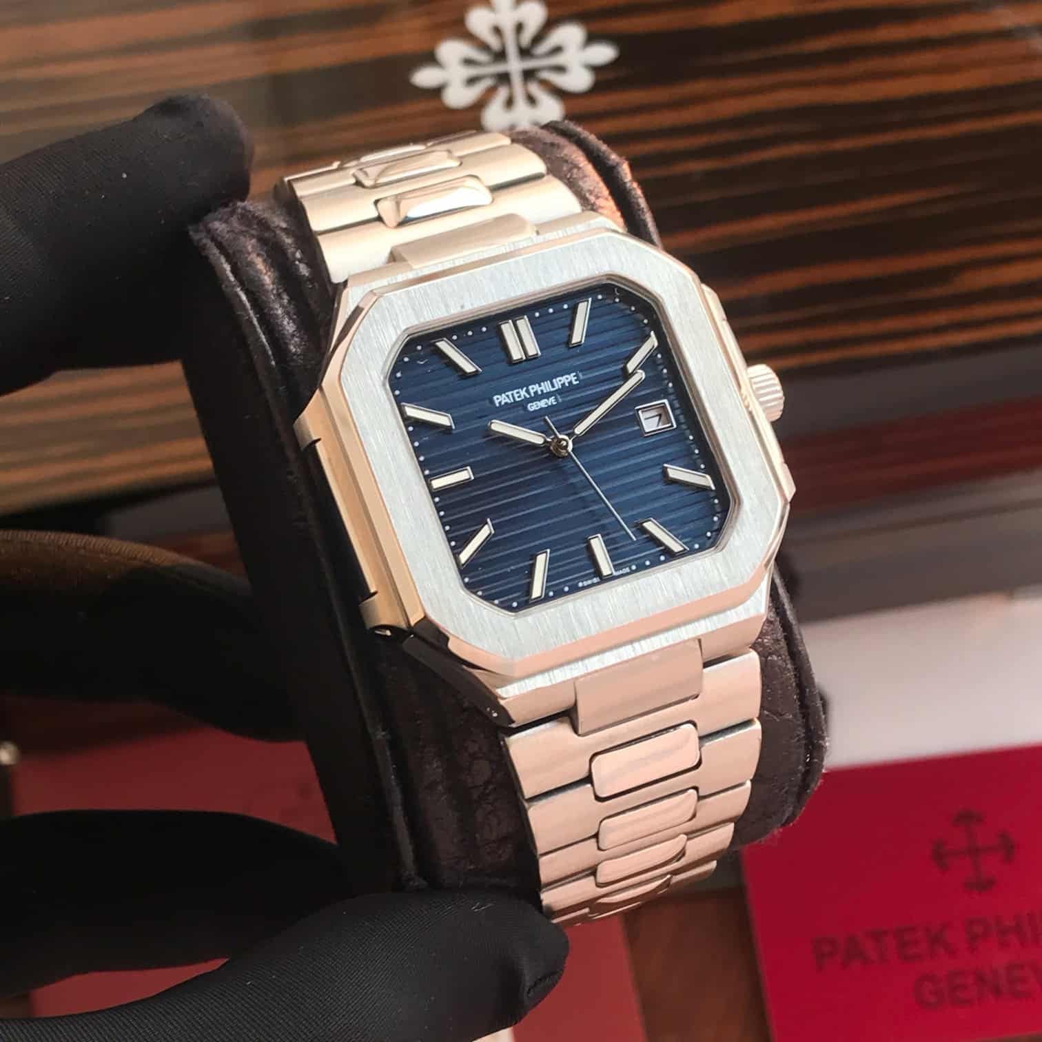 Patek Philippe Cubitus Blue Semi-ETA — zoomed view
