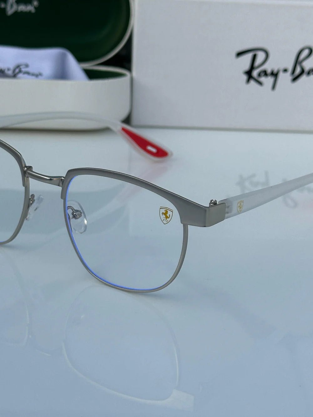 Ray ban METAL GREY BLUE CUT SUNGLASSES
