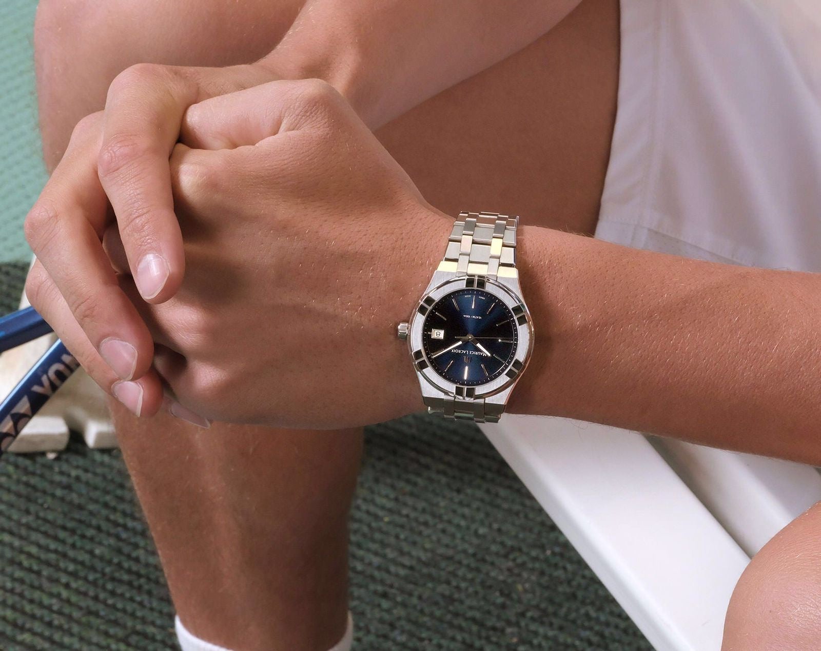 Maurice Lacroix Aikon Quartz 40mm Authentic Stainless Steel Blue Dial