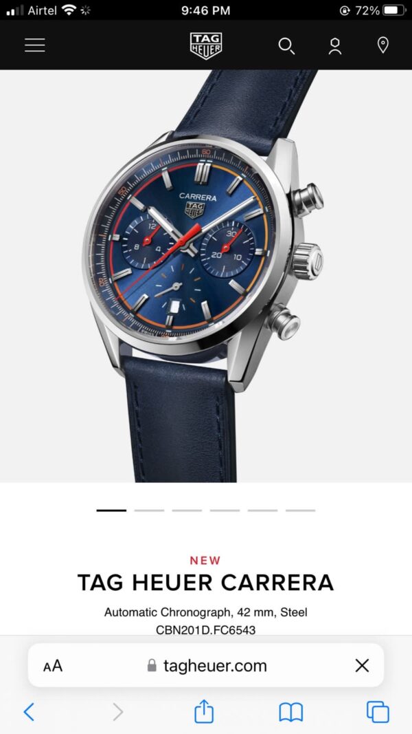 Tag Heuer Carrera Japanese Machinery Blue Dial Master Quality Mens Watch