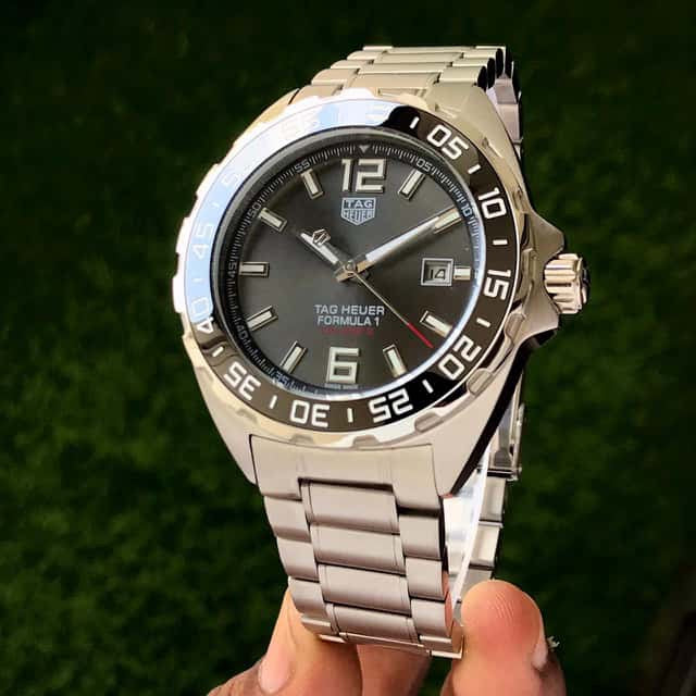TAG Heuer Carerra Formula 1 Special Edition Re-Imagines Formula 1 Racing Grey Dial Automatic Mens Watch