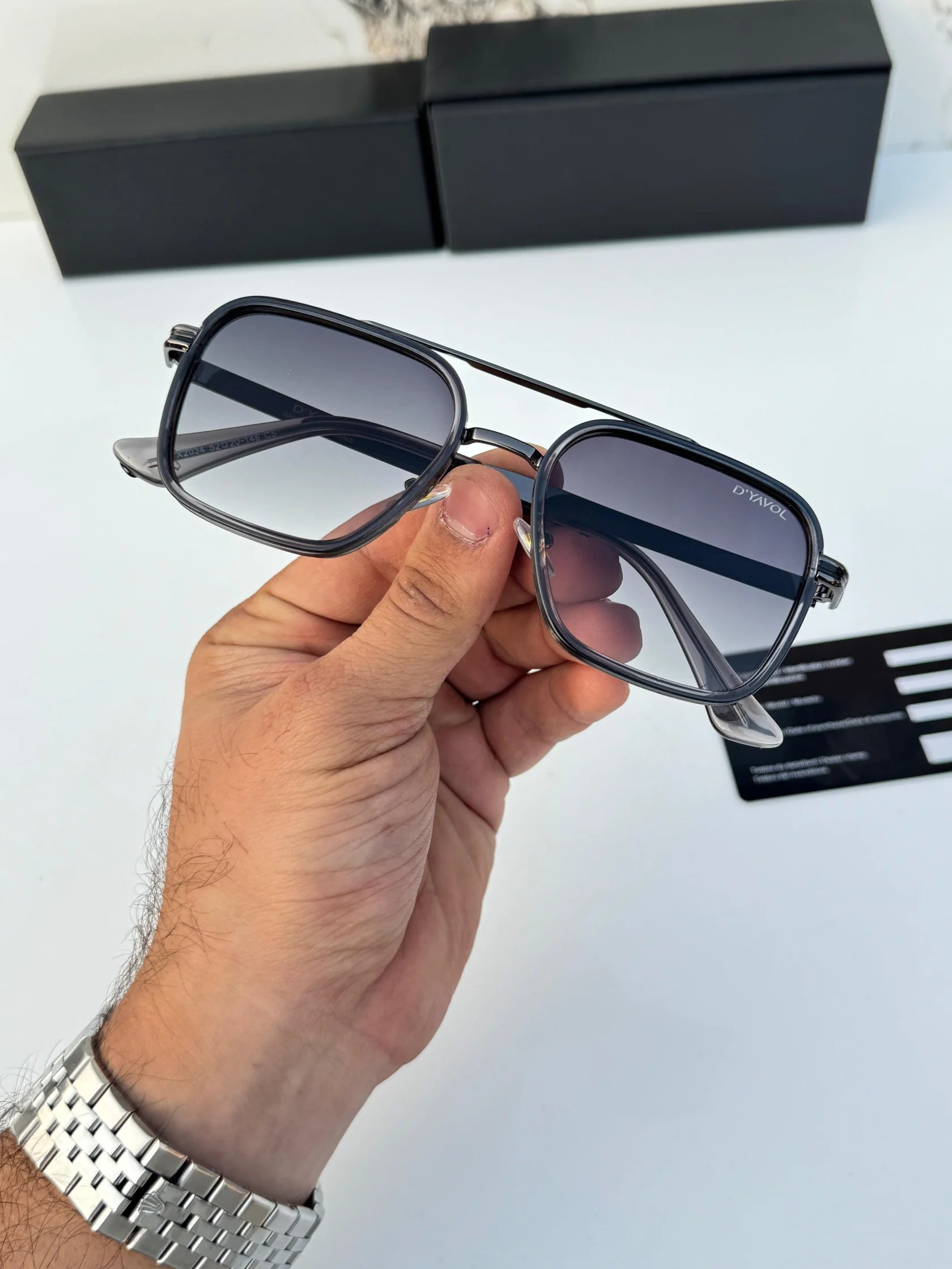 D'YAVOL KING KHAN GUN GREEN DOUBLE SHADED UV-400 SUNGLASSES