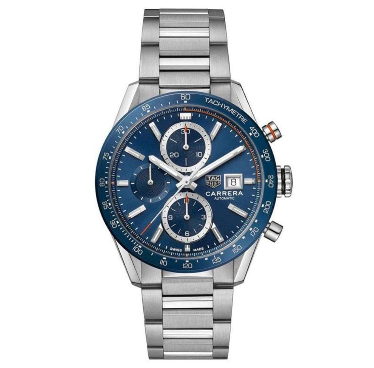 Tag Heuer Calibre 16 Silver Blue Dial Japanese Quartz Chronograph’s Mens Watch