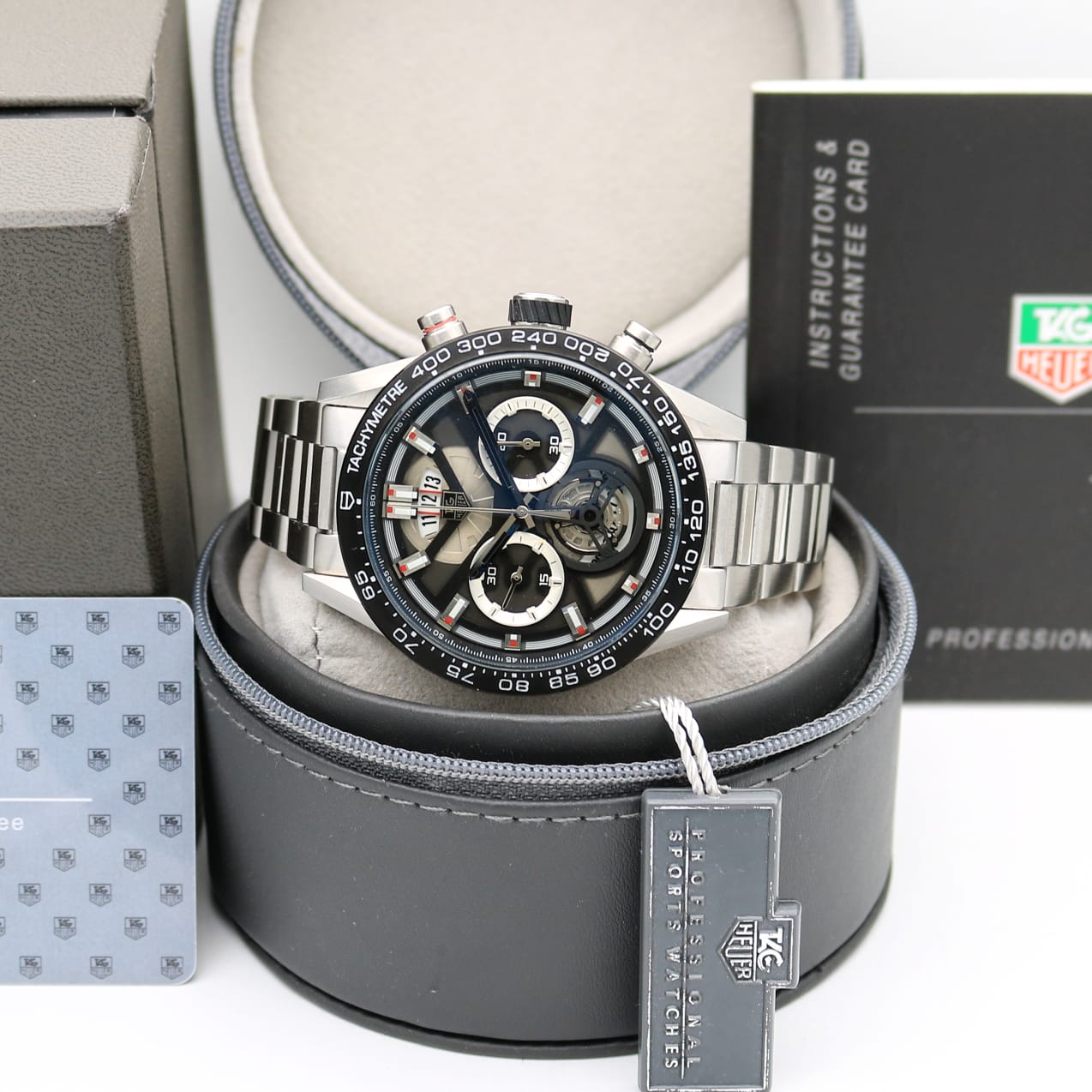 TAG Heuer Carrera Men's Black Watch - CBG2A10.BA0654 — zoomed view