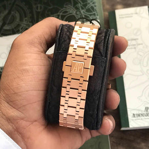 Audemars Piguet Royal Oak Offshore Rosegold Black Blue Metal Chain Swiss ETA 1:1 Automatic Movement Men’s Watch