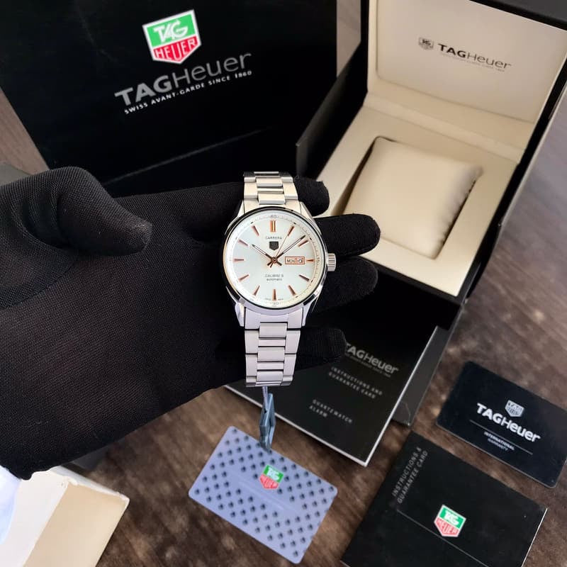 Tag Heuer Calibre 5 Stainless Steel Copper White Dial Automatic Master Quality Mens Watch