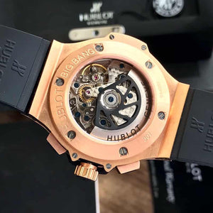 Hublot Big Bang Rosegold Black  Automatic Mens Watch