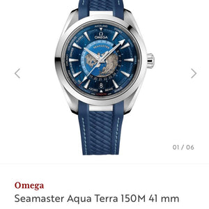Omega Seamaster Aqua Terra Blue Japanese Automatic Mens Watch