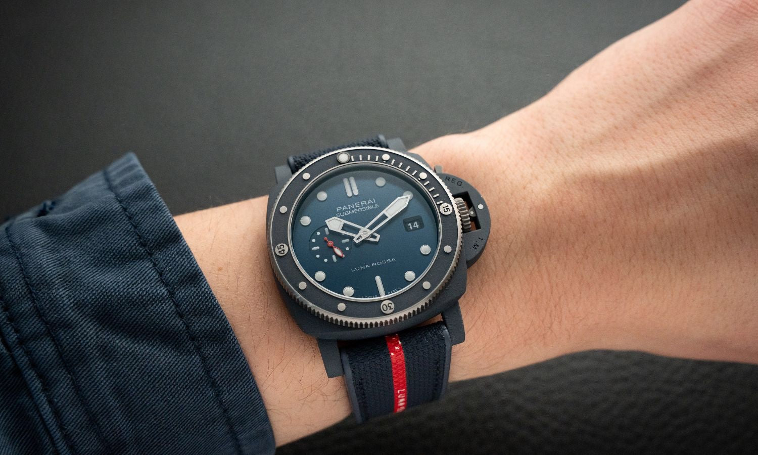 Panerai Submersible 44mm Automatic Quarantaquattro Luna Rossa men’s Watch