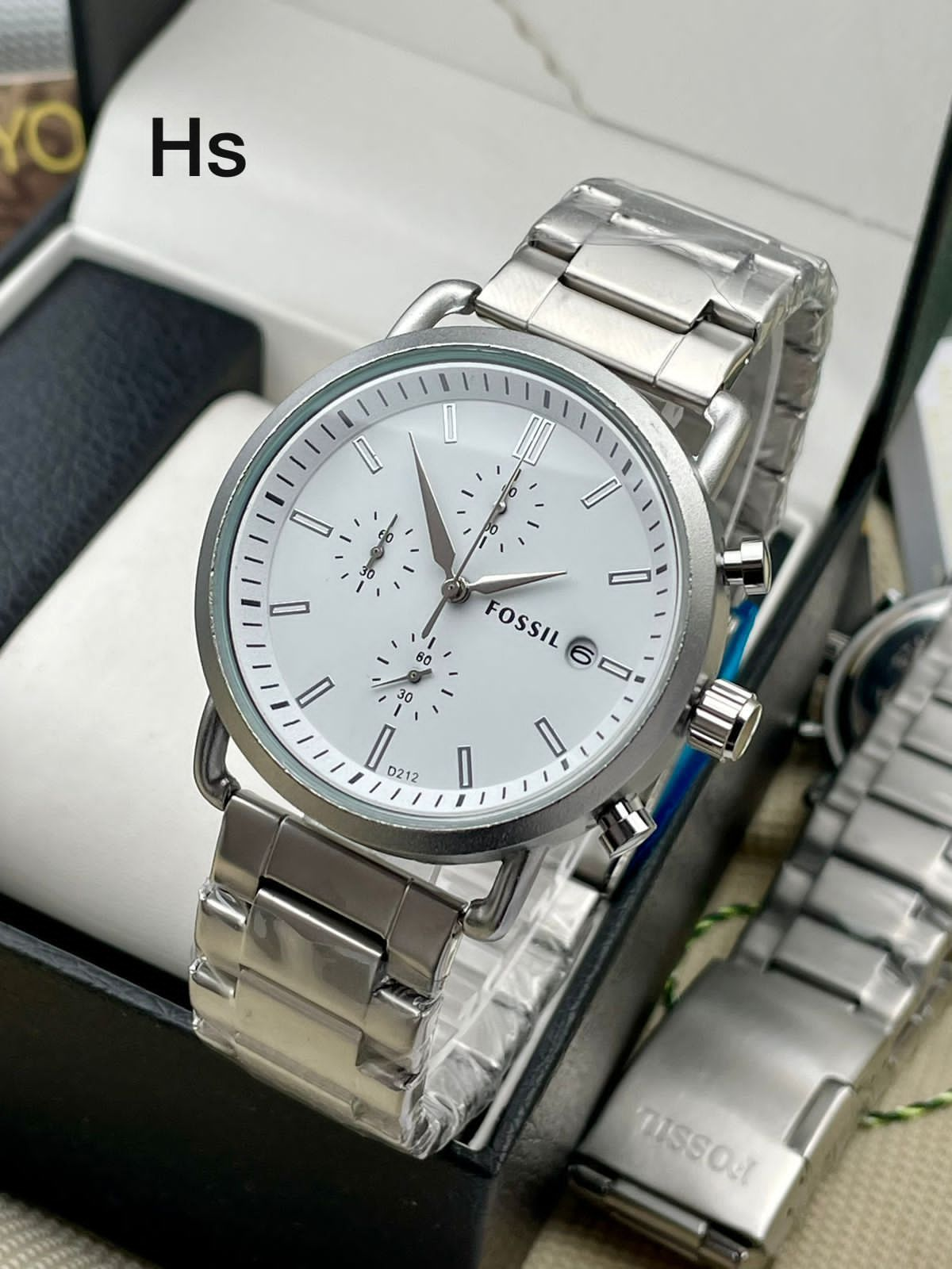 Men's Fossil  New Commuter Collection | Silver Chronograph Watch | BrandFactoryPro