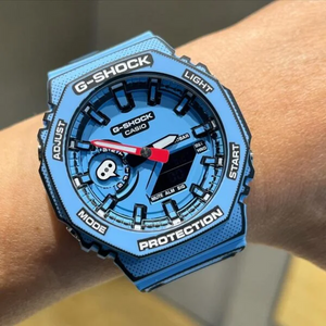 GShock-GA-2100MNG Blue (Analog Digital Watch)