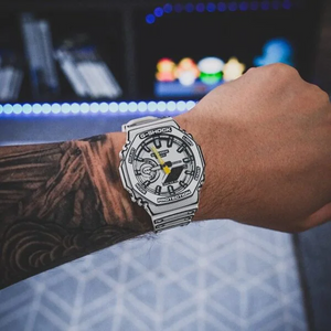 GShock-GA-2100MNG White (Analog Digital Watch)