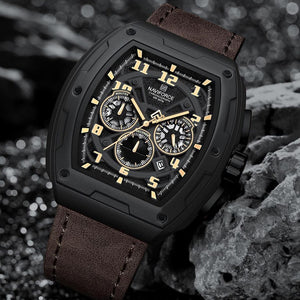 Naviforce Men Dial & Leather Straps Analogue Chronograph Watch NF8053_B Y DBN