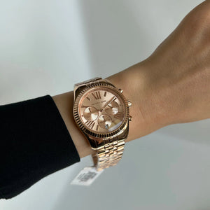 Women's Michael Kors Lexington Chronograph Rose Gold Watch - MK5569