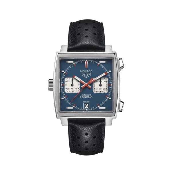TAG Heuer Carerra Monaco Special Edition Re-Imagines Japanese Quartz Mens Watch — zoomed view