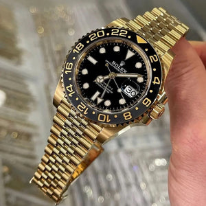 Rolex GMT Master || Full Gold  & Black Dial Japan made