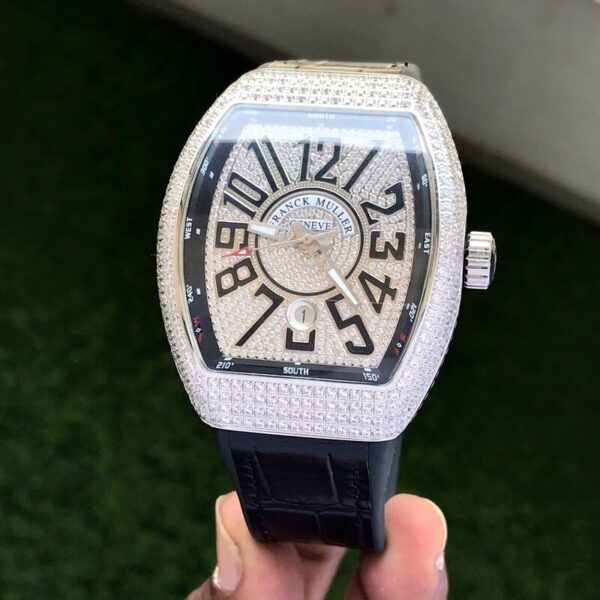 Franck Muller Vanguard Diamonds 43mm Swiss Automatic Machinery Mens Watch