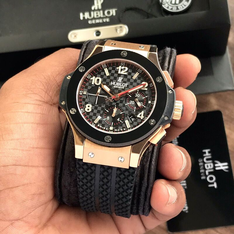 Hublot Big Bang Rosegold Black  Automatic Mens Watch — zoomed view