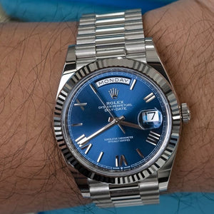 Rolex DayDate Silver-Blue Dial YZ Factory Automatic