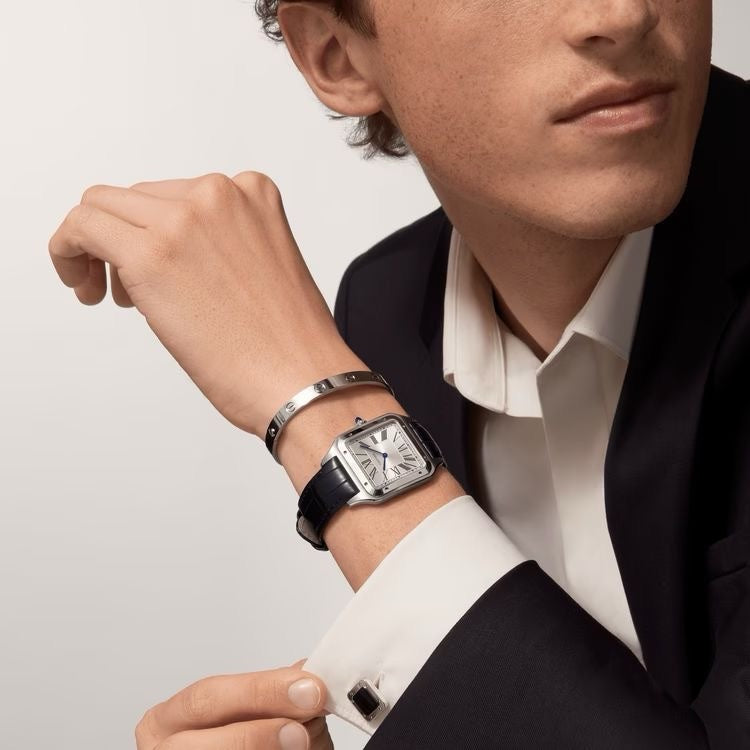 Cartier Santos Dumont Premium Silver White Dial Unisex Watch