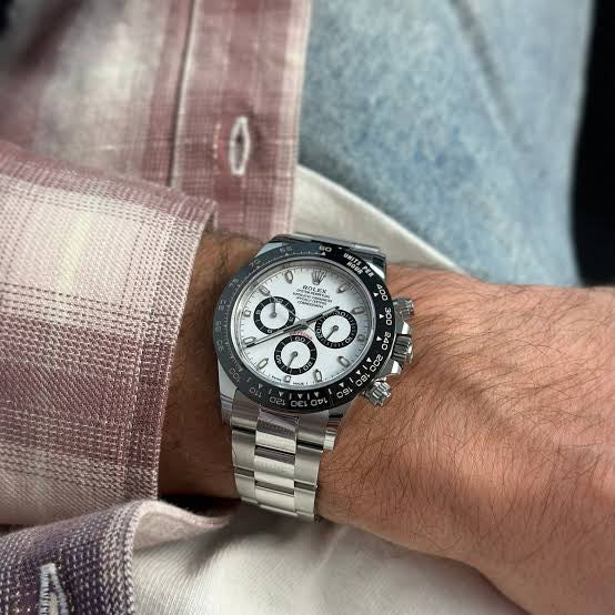 Rolex Daytona Panda Stainless Steel White Dial Japanese Master Quality Automatic Men’s Watch