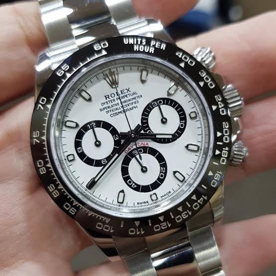 Rolex Daytona Panda Stainless Steel White Dial Japanese Master Quality Automatic Men’s Watch