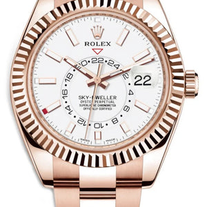 Rolex SkyDweller Rosegold White Dial Automatic Mens Watch