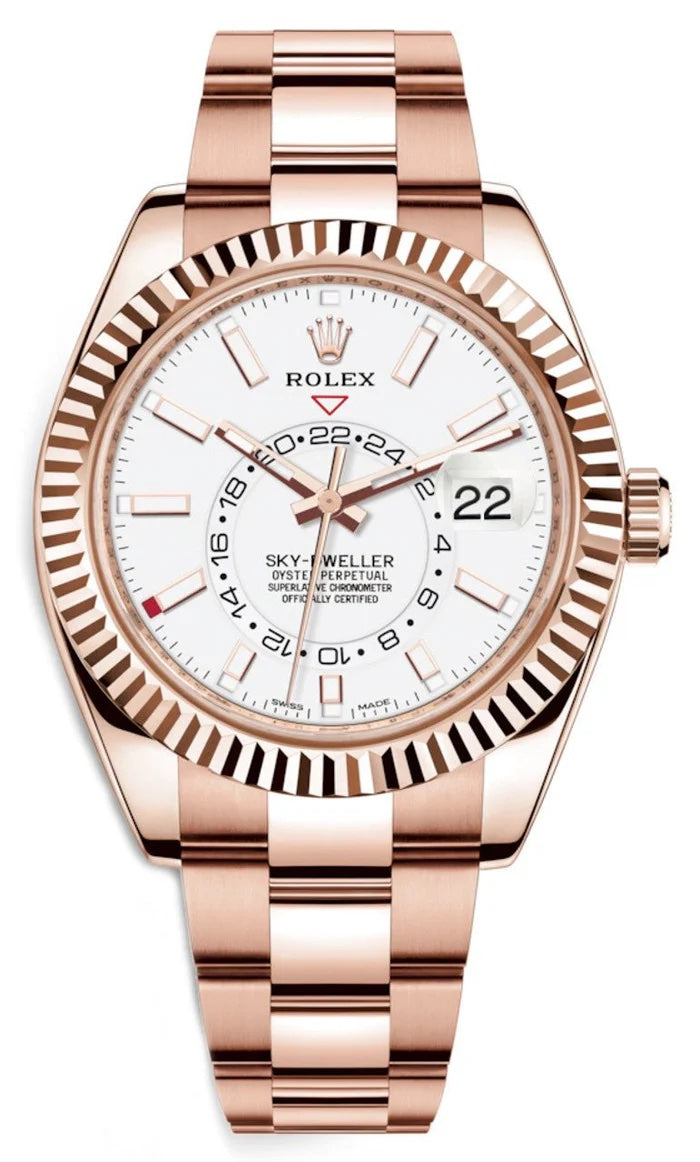 Rolex SkyDweller Rosegold White Dial Automatic Mens Watch