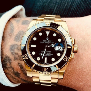 Rolex Submariner Stainless Steel Full Gold & Black Dial Japanese Automatic Master Quality Men’s Watch