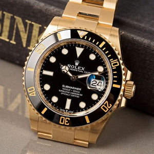 Rolex Submariner Stainless Steel Full Gold & Black Dial Japanese Automatic Master Quality Men’s Watch