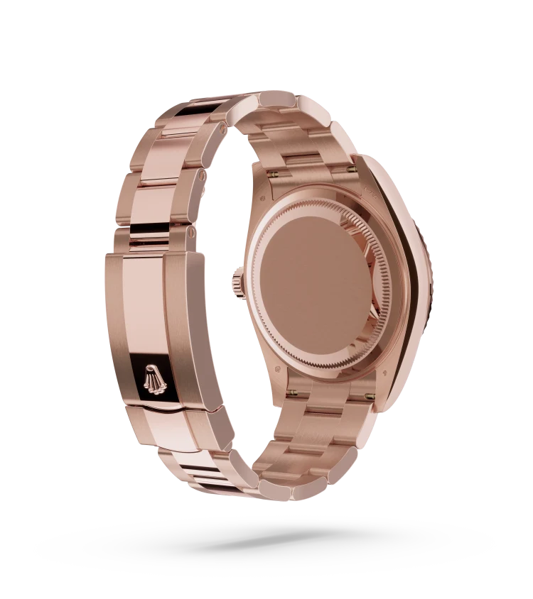 Rolex SkyDweller Rose Gold Blue Dial Oyster Chain Automatic Mens Watch