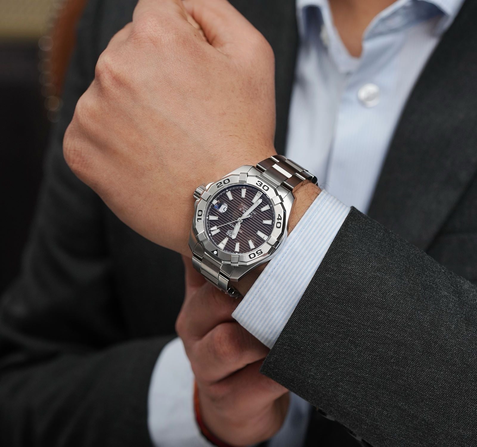 Tag Heuer Aquaracer Calibre 5 Sunrey Brown Dial 100% Authentic Quality Men’s Watch