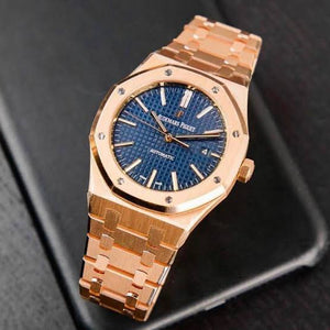 Audemars Piguet Royal Oak Offshore Rosegold Black Blue Metal Chain Swiss ETA 1:1 Automatic Movement Men’s Watch