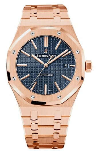 Audemars Piguet Royal Oak Offshore Rosegold Black Blue Metal Chain Automatic Movement Men’s Watch