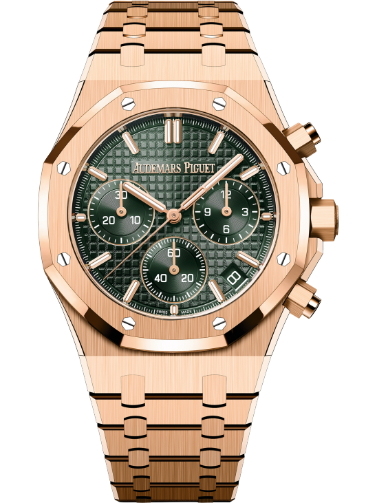 Audemars Piguet Royal Oak 50th Anniversary Chronograph’s Rosegold Green Dial Swiss ETA