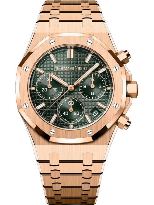Audemars Piguet Royal Oak 50th Anniversary Chronograph’s Rosegold Green Dial Swiss ETA