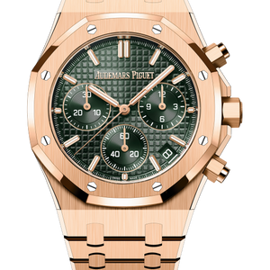 Audemars Piguet Royal Oak 50th Anniversary Chronograph’s Rosegold Green Dial Swiss ETA