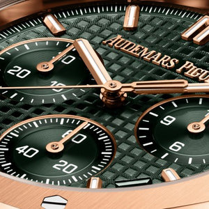 Audemars Piguet Royal Oak 50th Anniversary Chronograph’s Rosegold Green Dial Swiss ETA