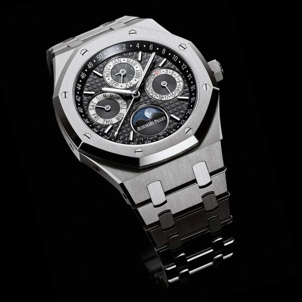 Audemars Piguet Royal Oak Double Balance Wheel Open worked Dial Full Black Automatic Mens Watch