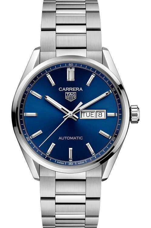 Tag Heuer Calibre 5 Stainless Steel Blue Dial Automatic Master Quality Mens Watch — zoomed view
